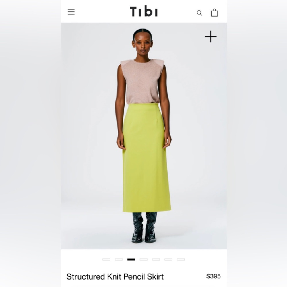 Tibi Structured Knit Pencil Skirt